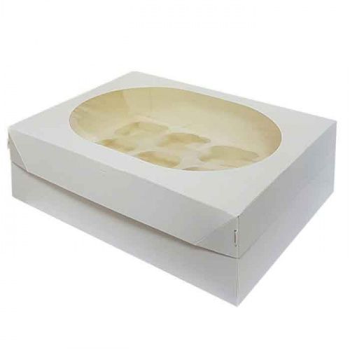 Коробка для 12 капкейков Pro, белая 33*25,2*10см