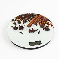 Весы электронные кухонные, 7кг, стекло Luazon LVK-701 Корица
