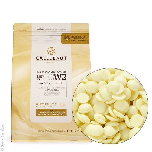 Шоколад Каллебаут Callebaut Белый 25.9%, 200г. Шоколад Каллебаут Callebaut Белый 25.9%, 200г.