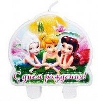 Свеча для торта " С Днем Рождения" Disney. Феи