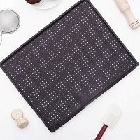 Силиконовый коврик прямоугольный, перфорированный 40*31*1см