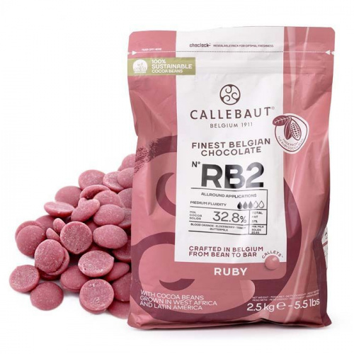Шоколад Каллебаут Callebaut рубиновый RUBY 32,8 %, 200г