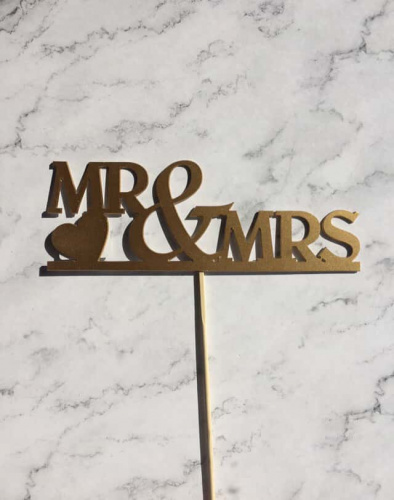 Топпер пластик "Mr mrs" цвет Топпер пластик "Mr mrs" цвет