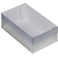 Коробка для зефира/пирожных/тортов с пласт. крышкой 25*15*7см