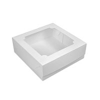 Коробка для зефира с окошком 20*20*7см (белая)