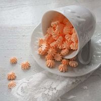 Сахарная фигурка Мини-безе персиковые, 50г.
