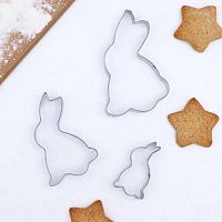 Металл. форма для печенек "Кролик" 3шт